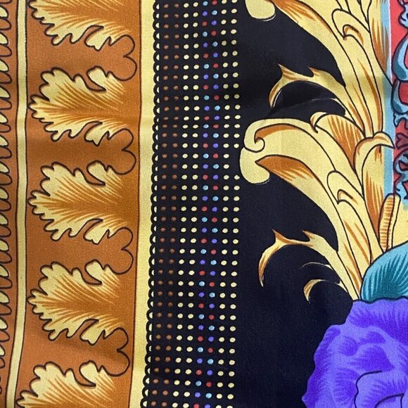 Huali 100% silk scarf large chinese vibrant colors - Picture 8 of 8